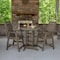 Highwood Usa Weatherly 3pc Round Counter Height Outdoor Patio Furniture Dining Set AD-CNW36-WBR - alternate 2